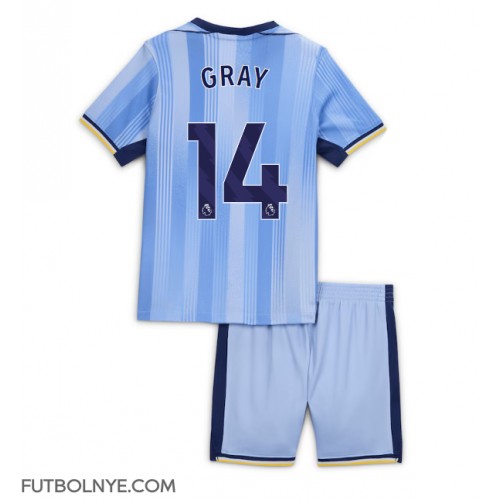 Camiseta Tottenham Hotspur Archie Gray #14 Visitante Equipación para niños 2024-25 manga corta (+ pantalones cortos)